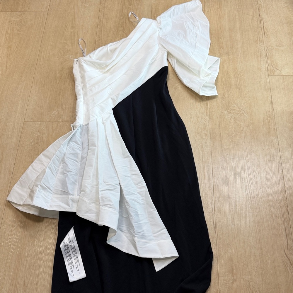 Tadashi Shoji Santa Fe Draped Flounce Gown, SIZE SMALL - Picture 6 of 10